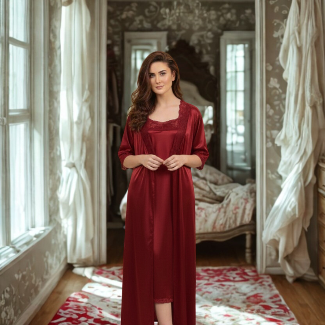 4 Piece Silk + 2 Piece Silk With Long inner & Gown
