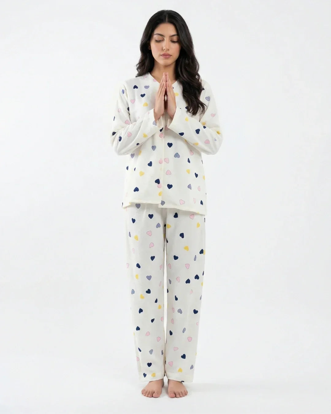 Summer Crinkled Pajama Suit - Love Dot