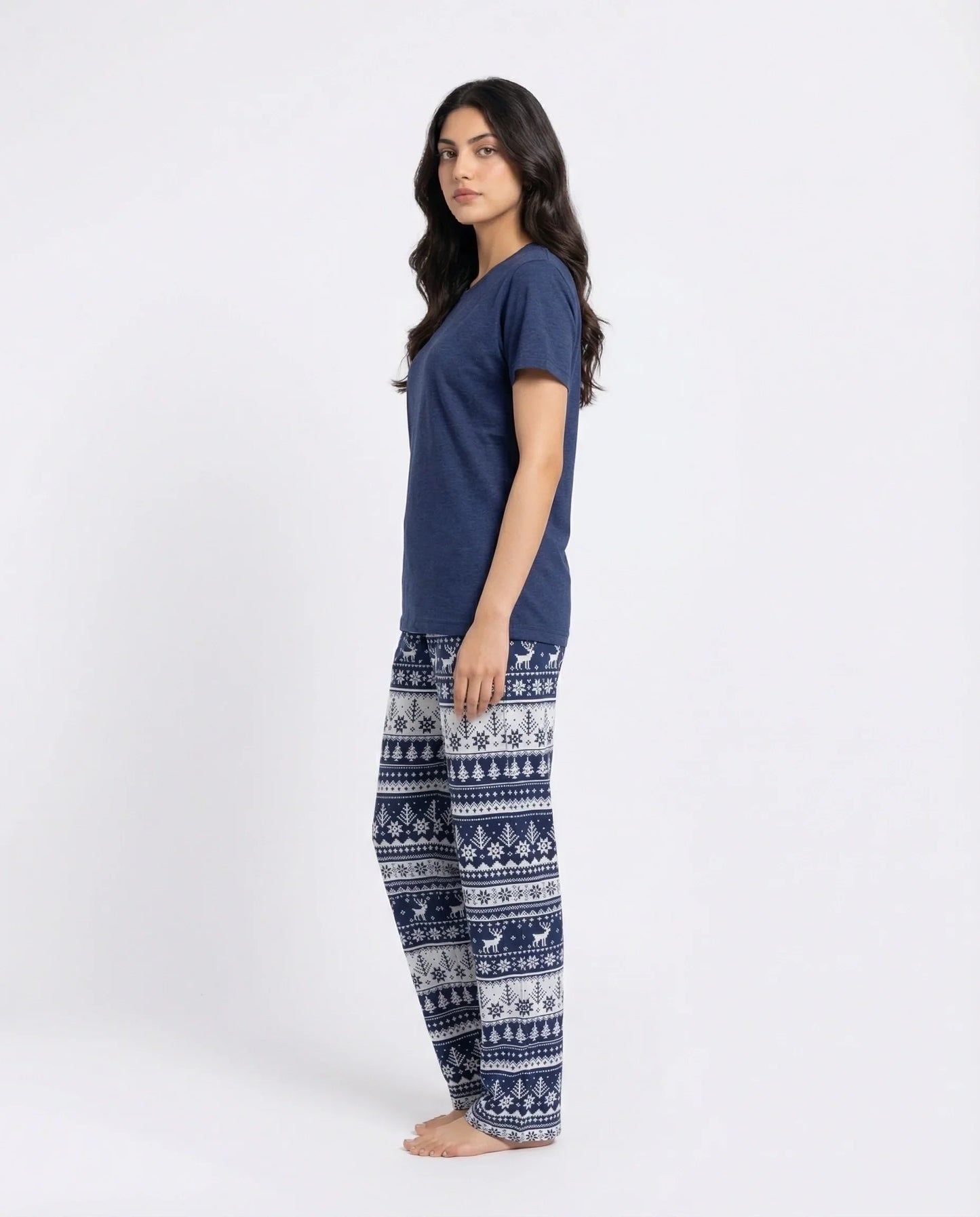 Cotton PJ Set - Nordic - Blue