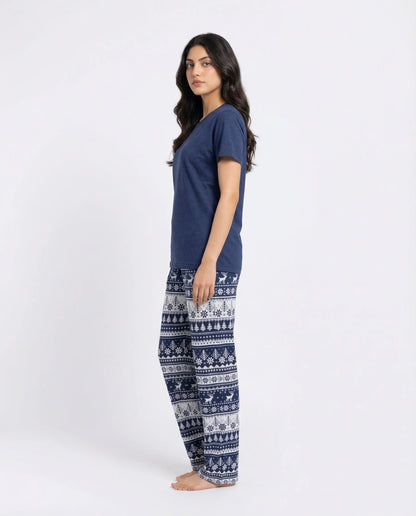 Cotton PJ Set - Nordic - Blue