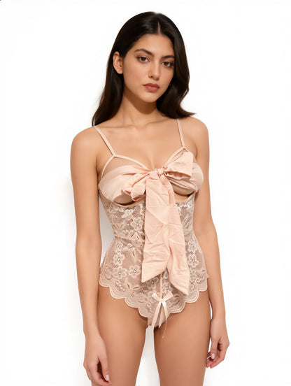 Ezra Open Bust Transparent Lingerie