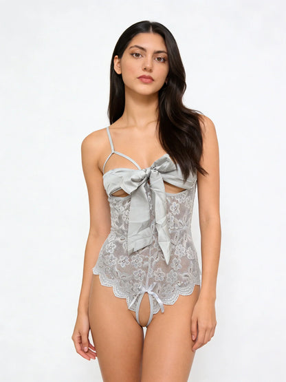Ezra Open Bust Transparent Lingerie