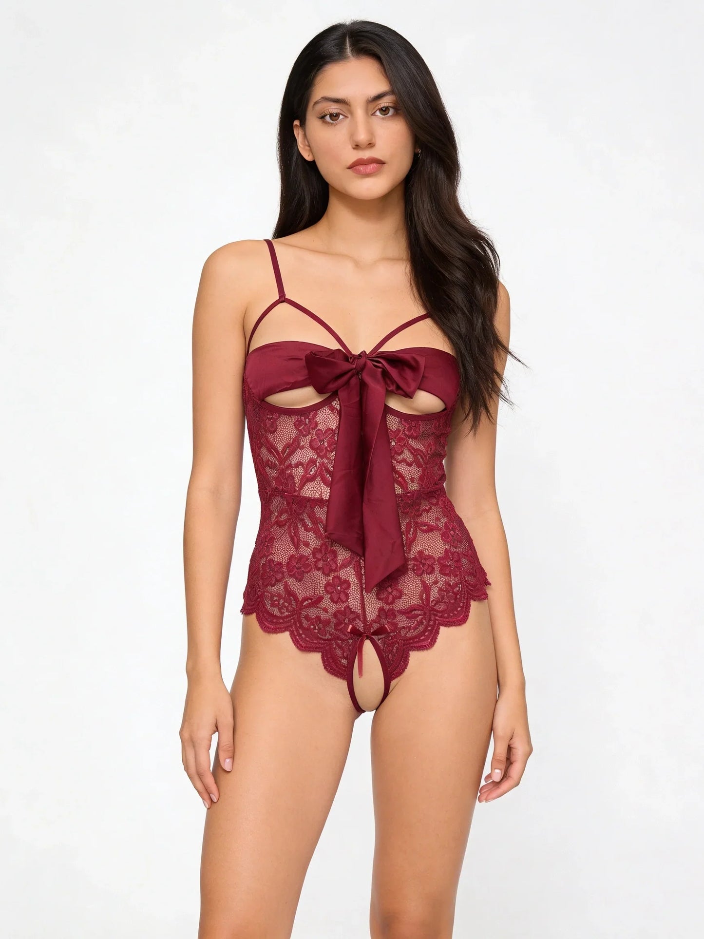 Ezra Open Bust Transparent Lingerie
