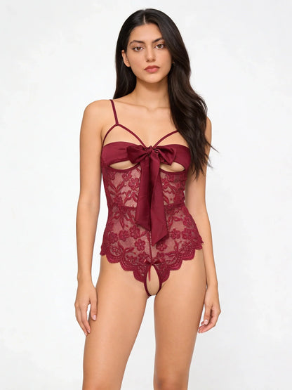 Ezra Open Bust Transparent Lingerie